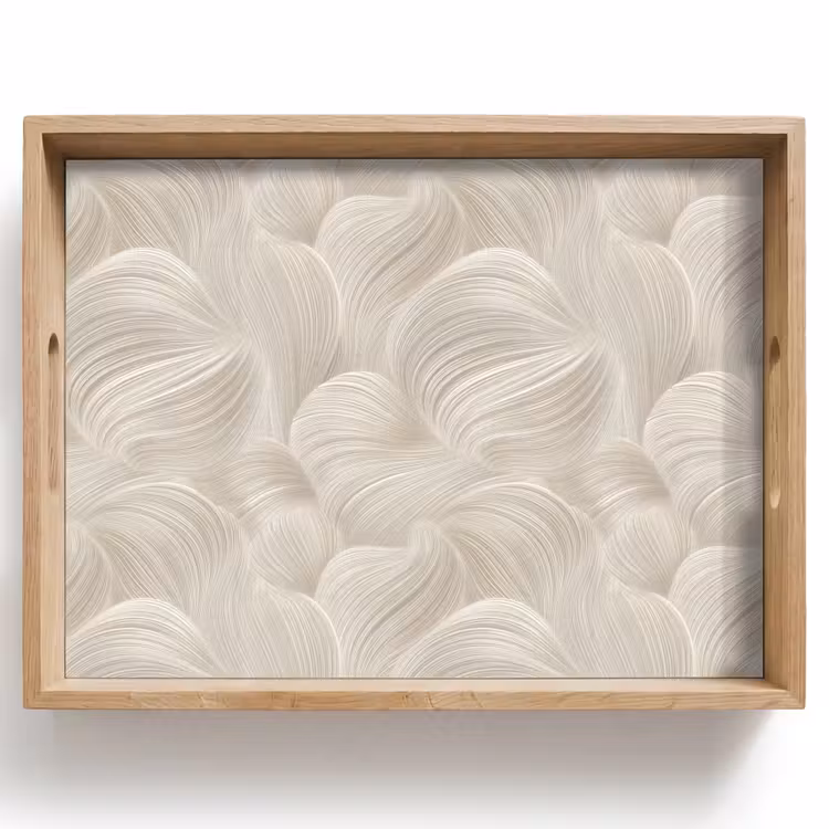 Tray - Lines - Fan - Beige — 1