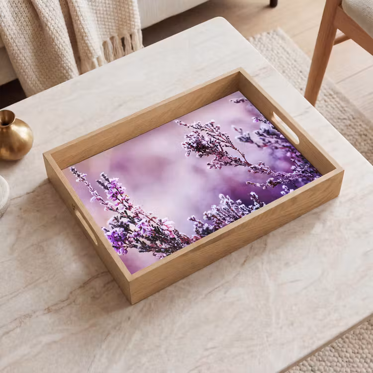Tray - Lavender - Winter - Flowers - Purple — 2
