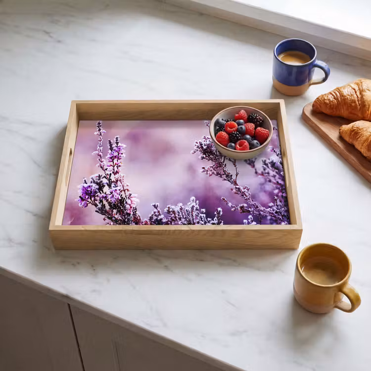 Tray - Lavender - Winter - Flowers - Purple — 3
