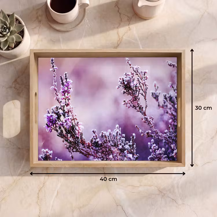 Tray - Lavender - Winter - Flowers - Purple — 8