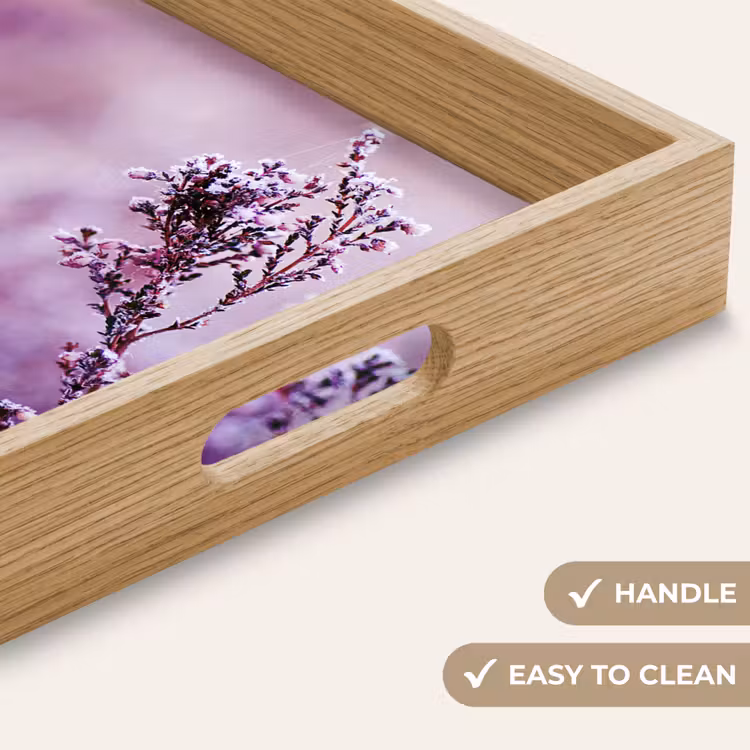 Tray - Lavender - Winter - Flowers - Purple — 9