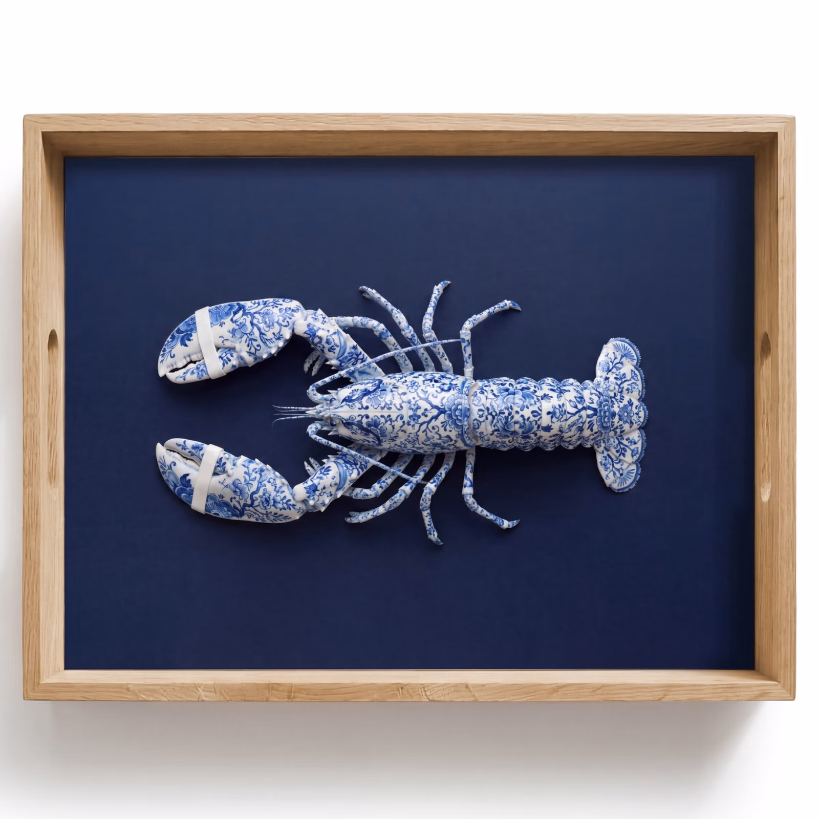 Tray - Lobster - Porcelain - Delft - Blue — 1