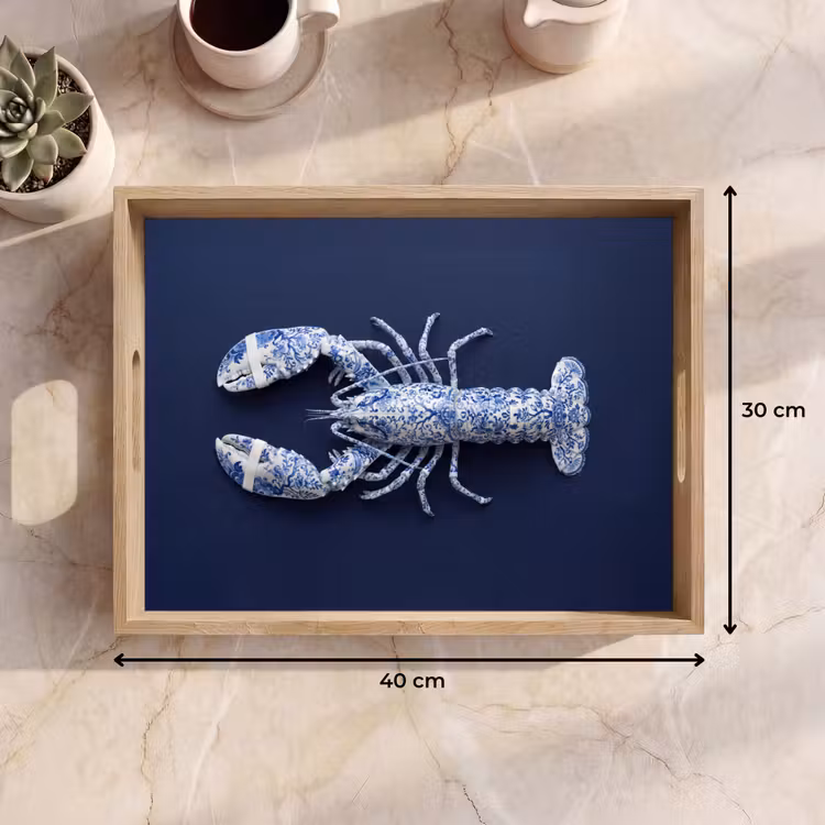 Tray - Lobster - Porcelain - Delft - Blue — 8