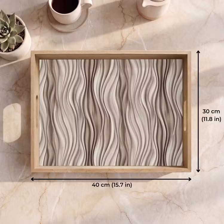 Tray - Waves - 3D - Cream — 7