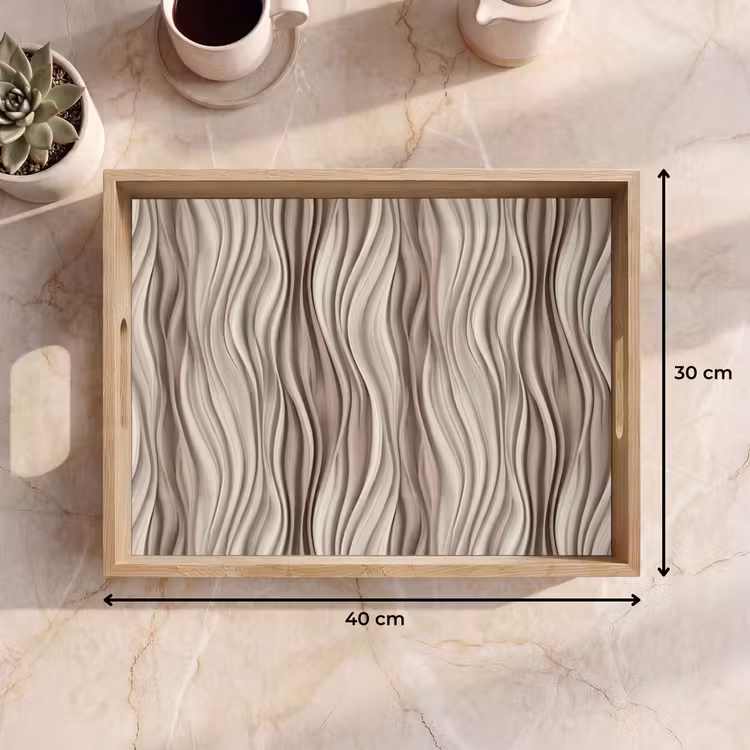 Tray - Waves - 3D - Cream — 8