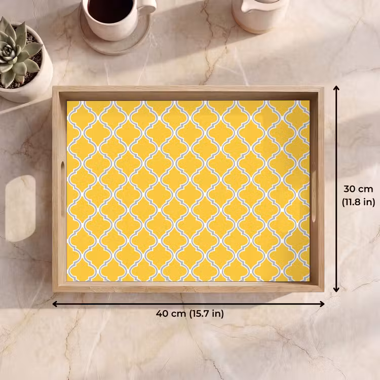 Tray - Lantern - Arabesque - Elegant - Yellow — 7