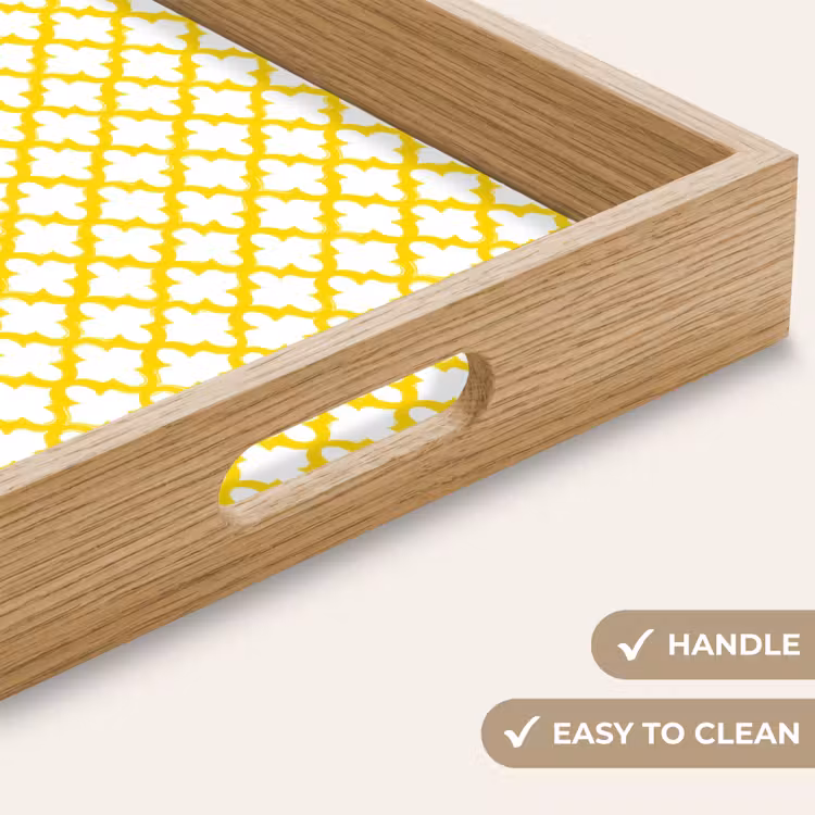 Tray - Pattern - Geometric - Classic - Yellow — 9