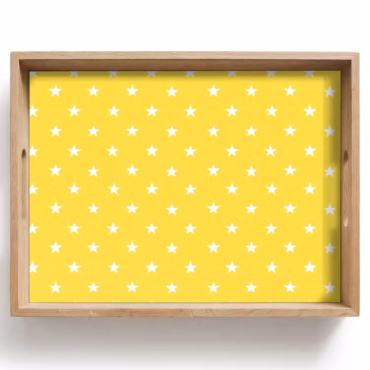 Tray - Stars - Pattern - Minimalist - Yellow — 1