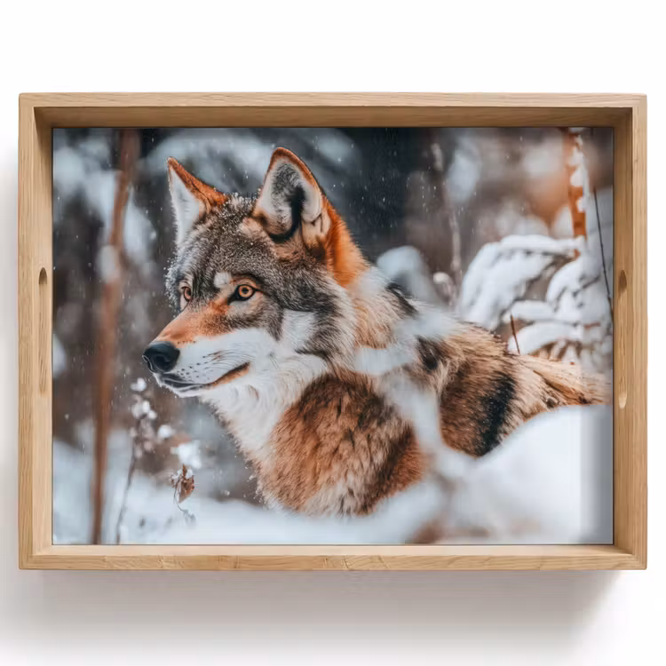 Tray - Wolf - Snow - Winter - Animals - Nature - Snow — 1