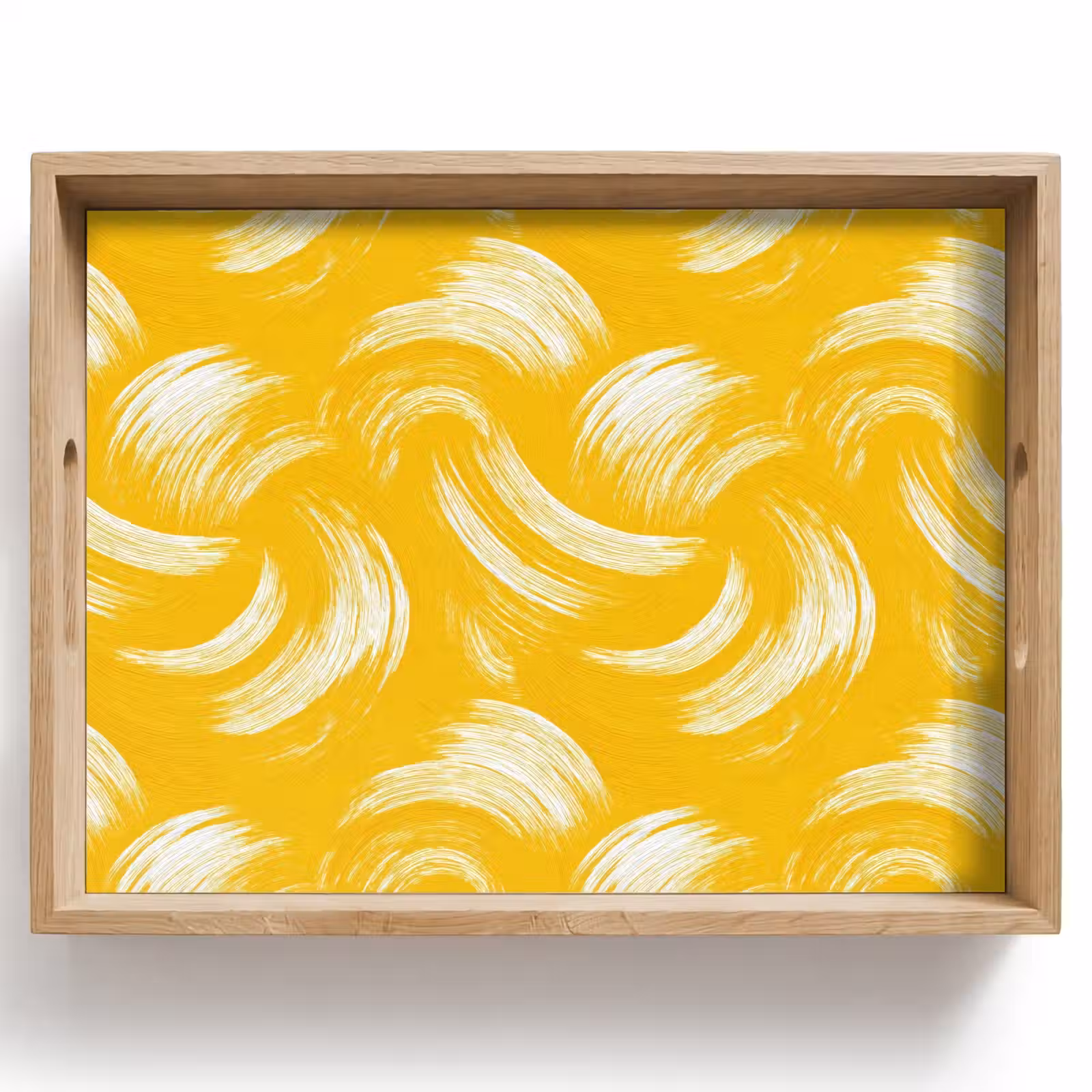 Tray - Paint Strokes - Abstract - Dynamic - Yellow — 1