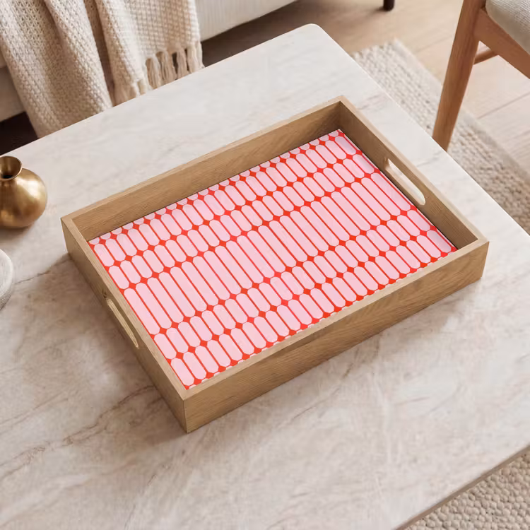 Tray - Geometric - Minimalist - Red - Pink — 2