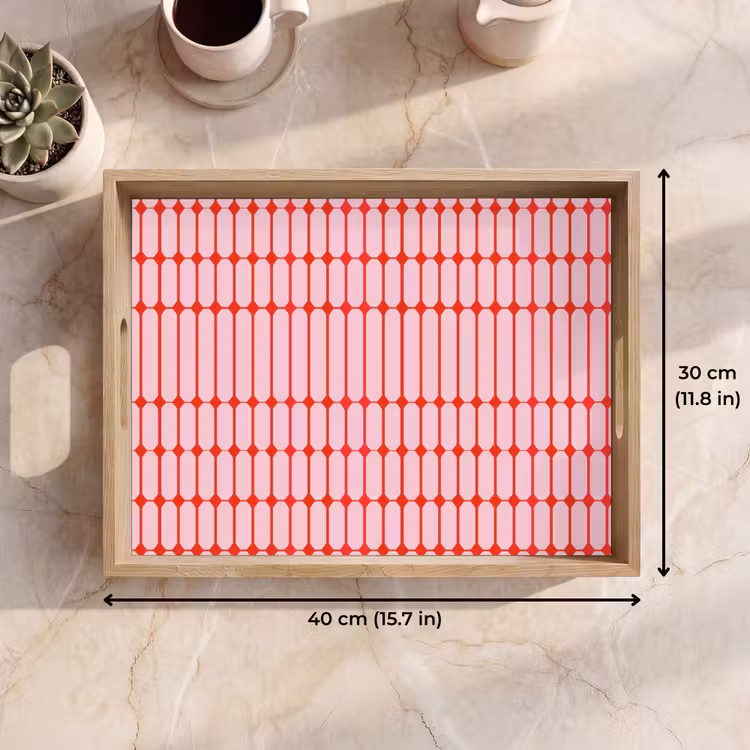Tray - Geometric - Minimalist - Red - Pink — 7