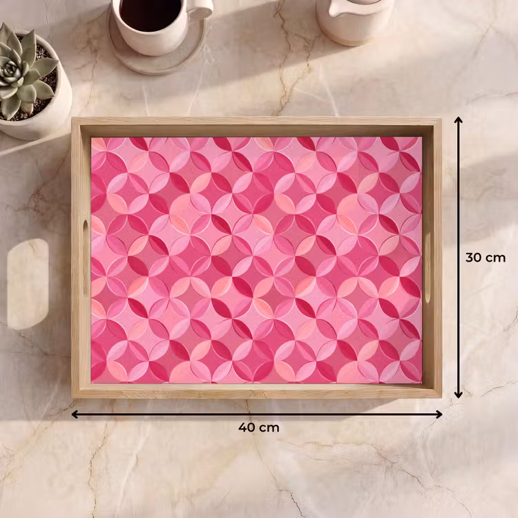 Tray - Geometric - Mosaic - Modern - Pink — 8