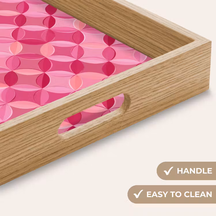 Tray - Geometric - Mosaic - Modern - Pink — 9