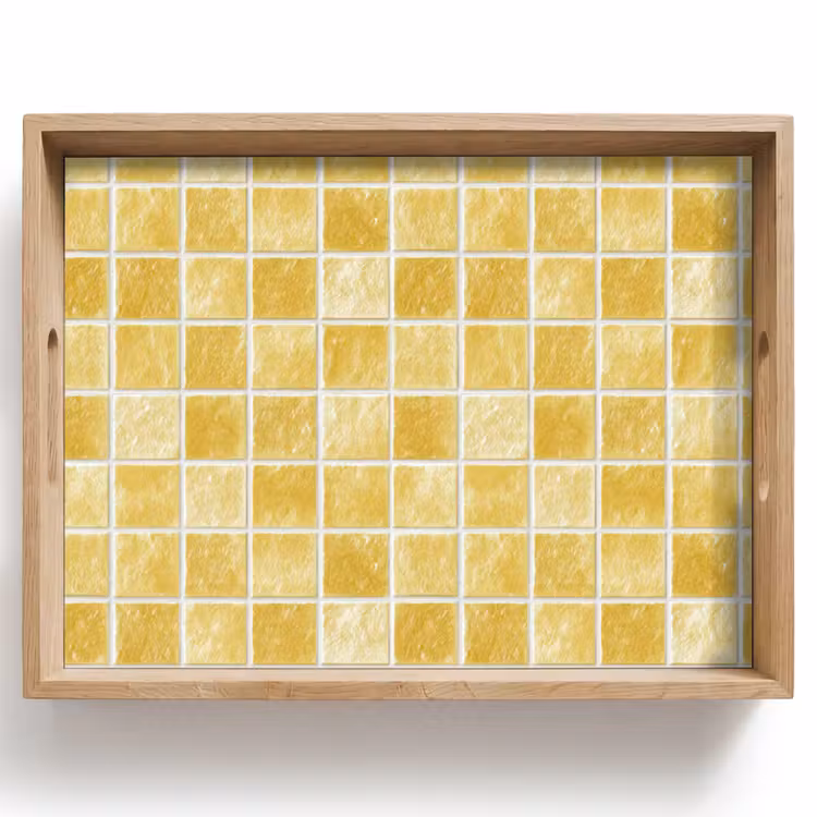 Tray - Tiles - Mosaic - Texture - Golden Yellow — 1
