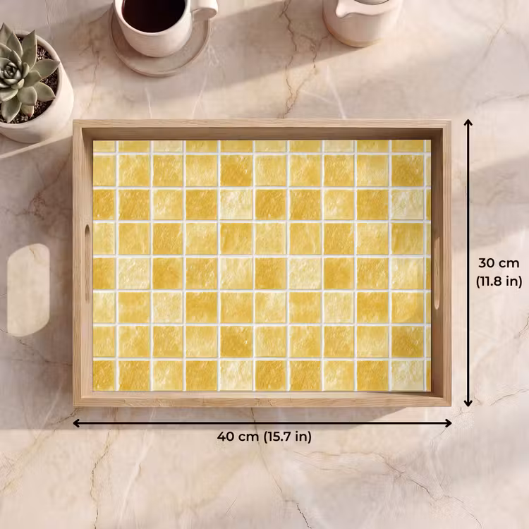 Tray - Tiles - Mosaic - Texture - Golden Yellow — 7