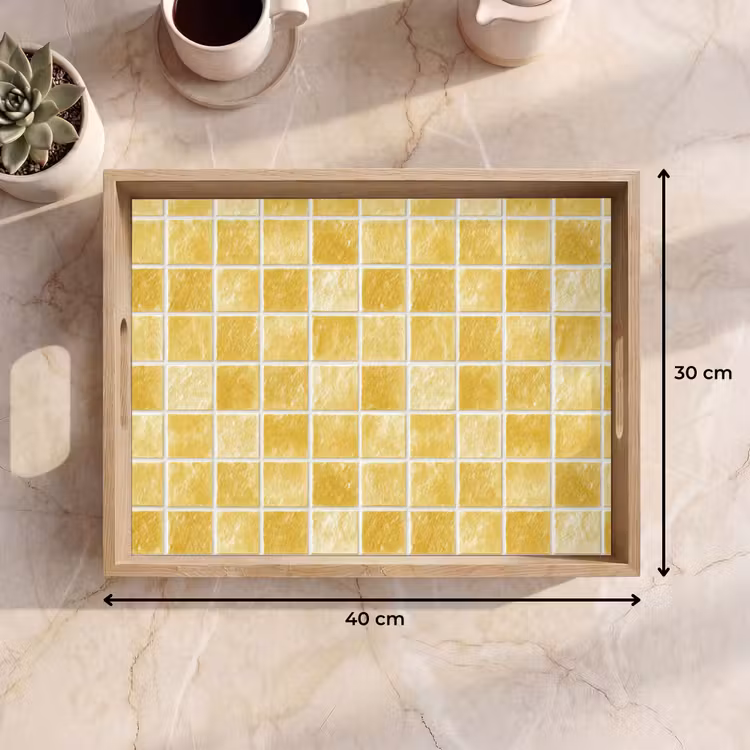 Tray - Tiles - Mosaic - Texture - Golden Yellow — 8