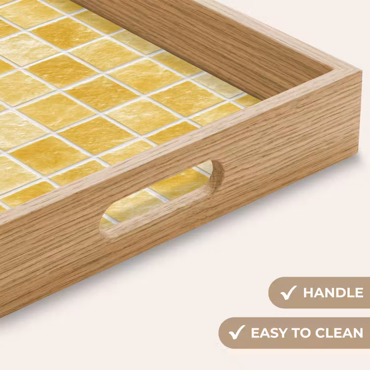 Tray - Tiles - Mosaic - Texture - Golden Yellow — 9