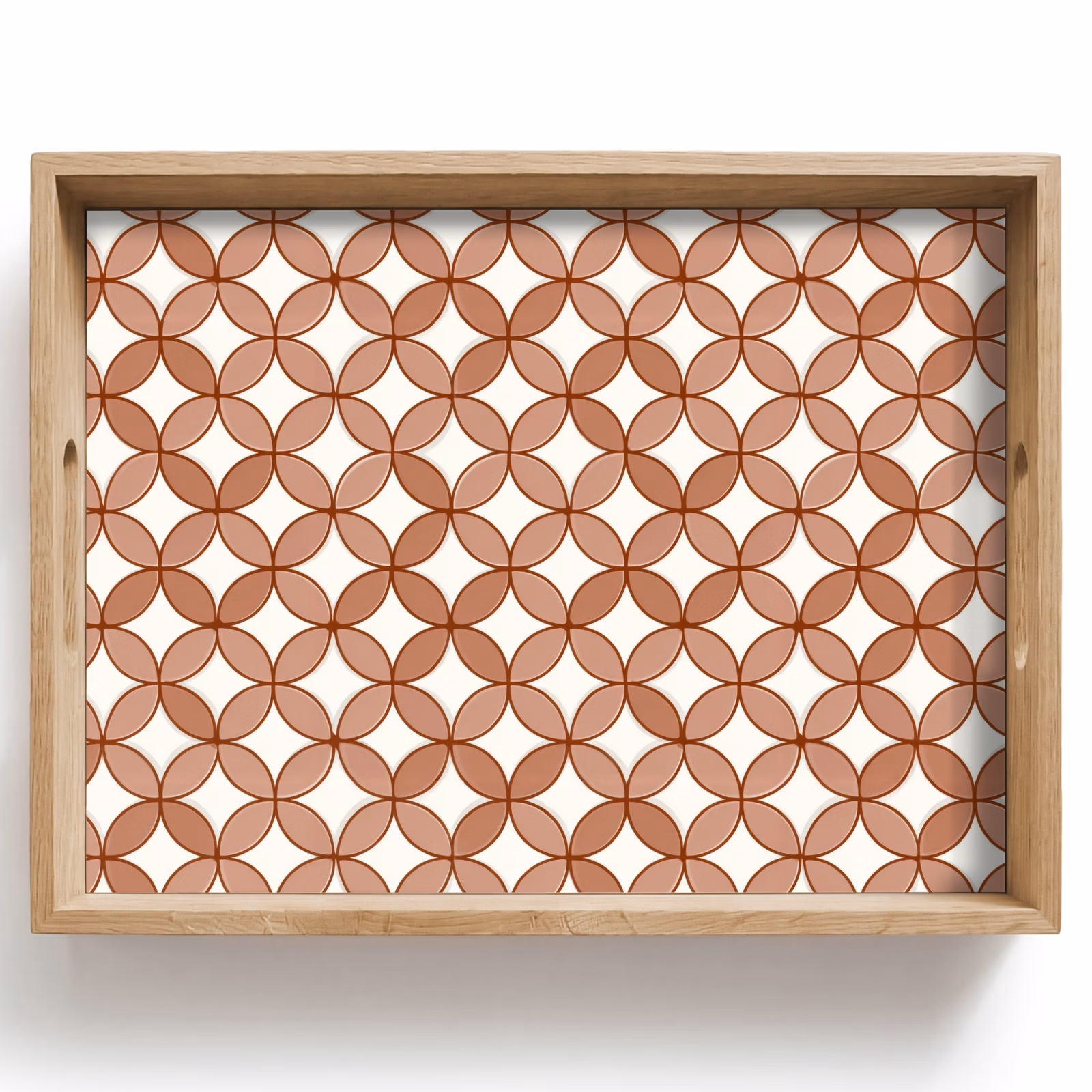 Tray - Geometric - Circles - Modern - Terracotta — 1