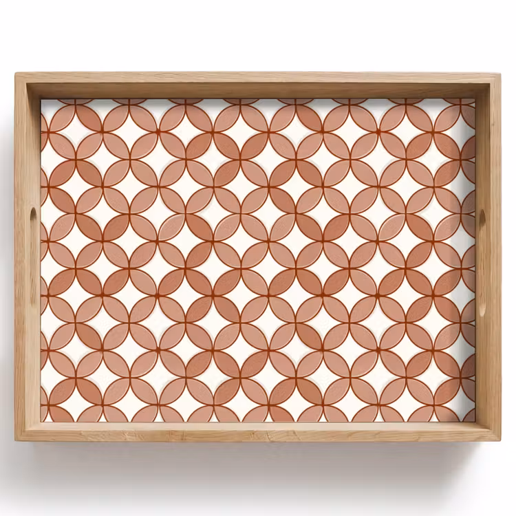 Tray - Geometric - Circles - Modern - Terracotta — 1