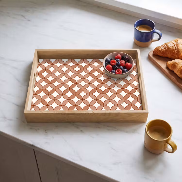 Tray - Geometric - Circles - Modern - Terracotta — 3