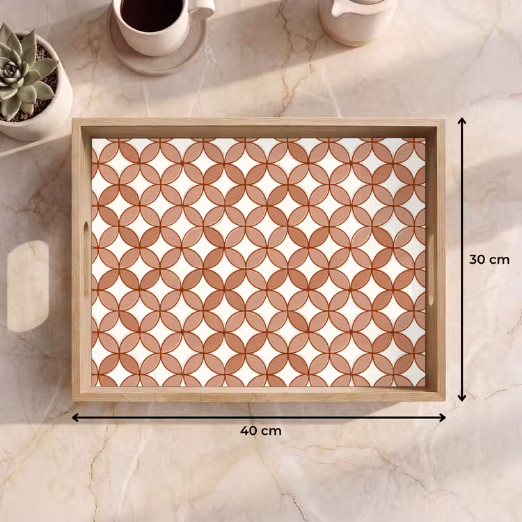 Tray - Geometric - Circles - Modern - Terracotta — 8