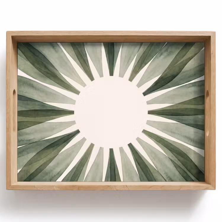Tray - Plants - Abstract - Watercolor - Green - Nature — 1