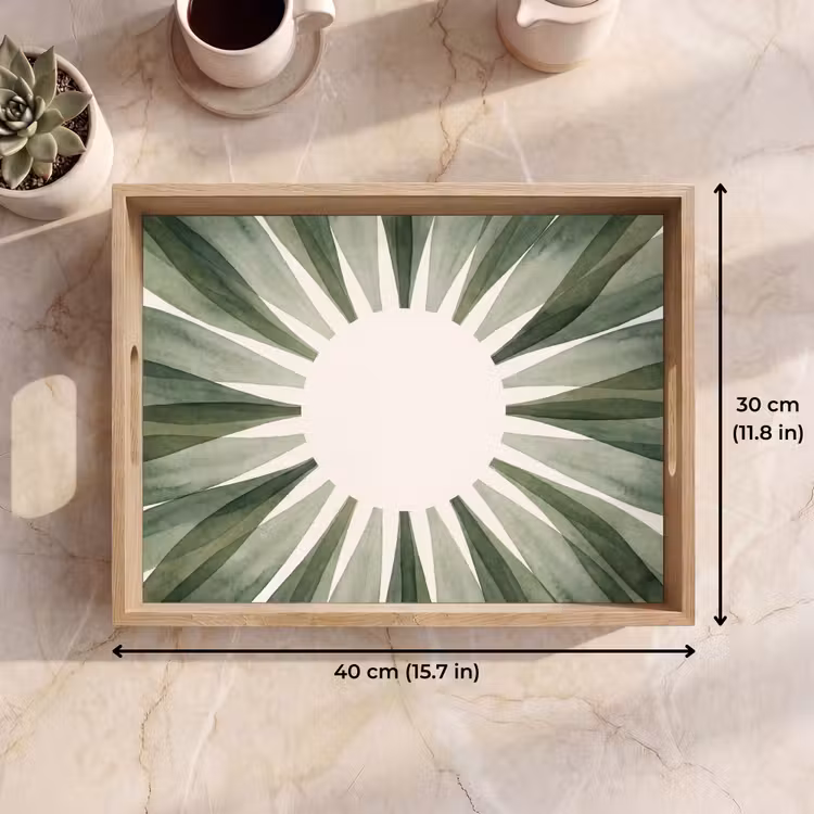 Tray - Plants - Abstract - Watercolor - Green - Nature — 7