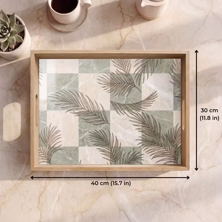 Tray - Plants - Leaves - Marble - Modern - Green — 7