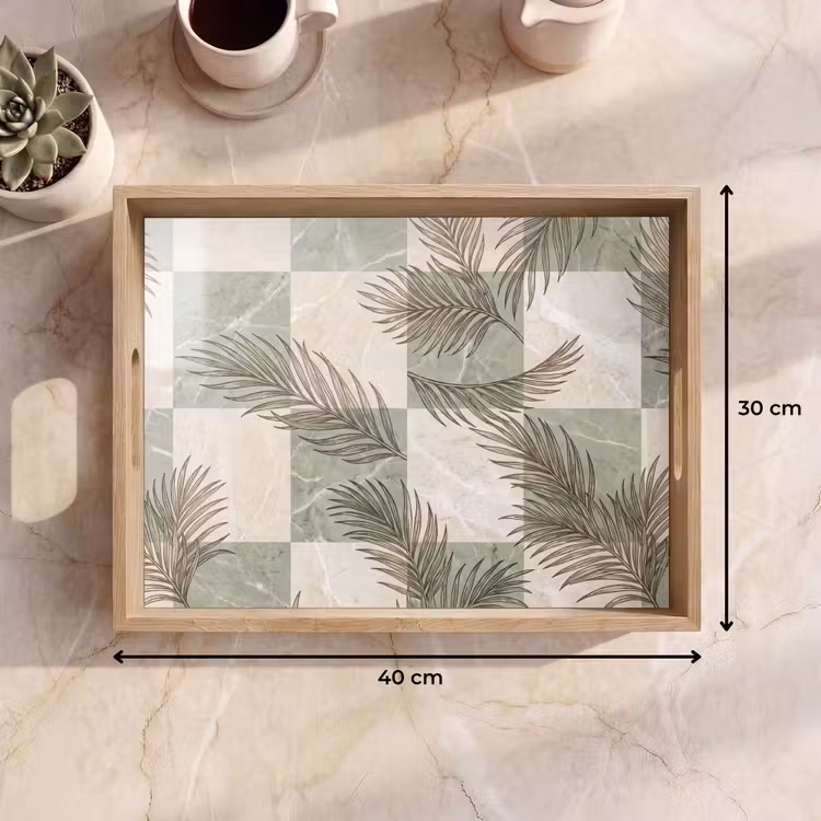Tray - Plants - Leaves - Marble - Modern - Green — 8