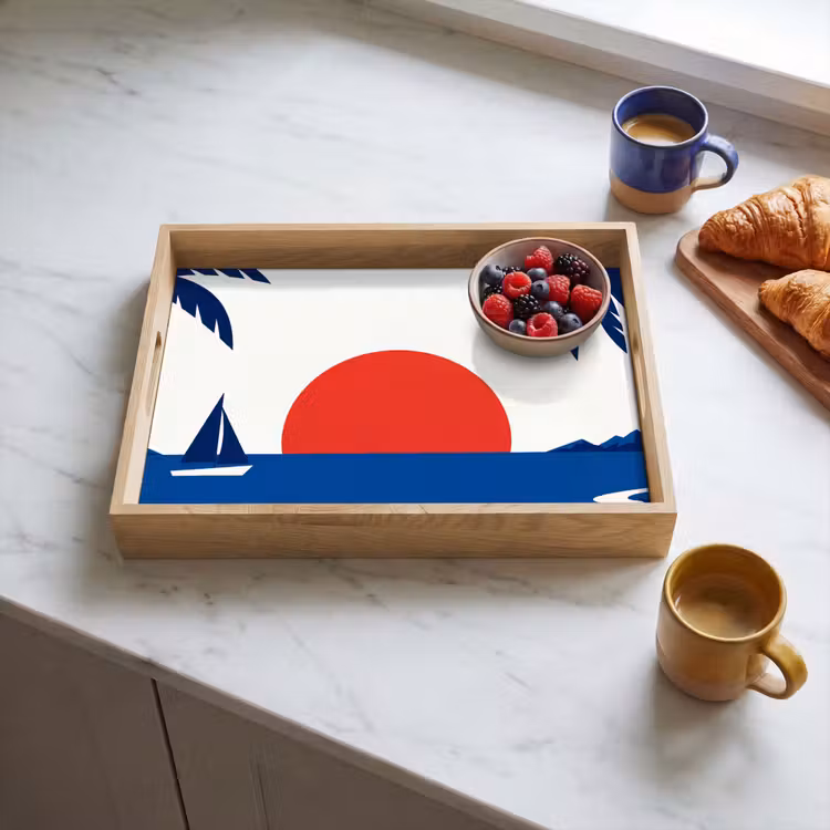 Tray - Sunset - Sea - Palm Tree - Tropical - Modern — 3