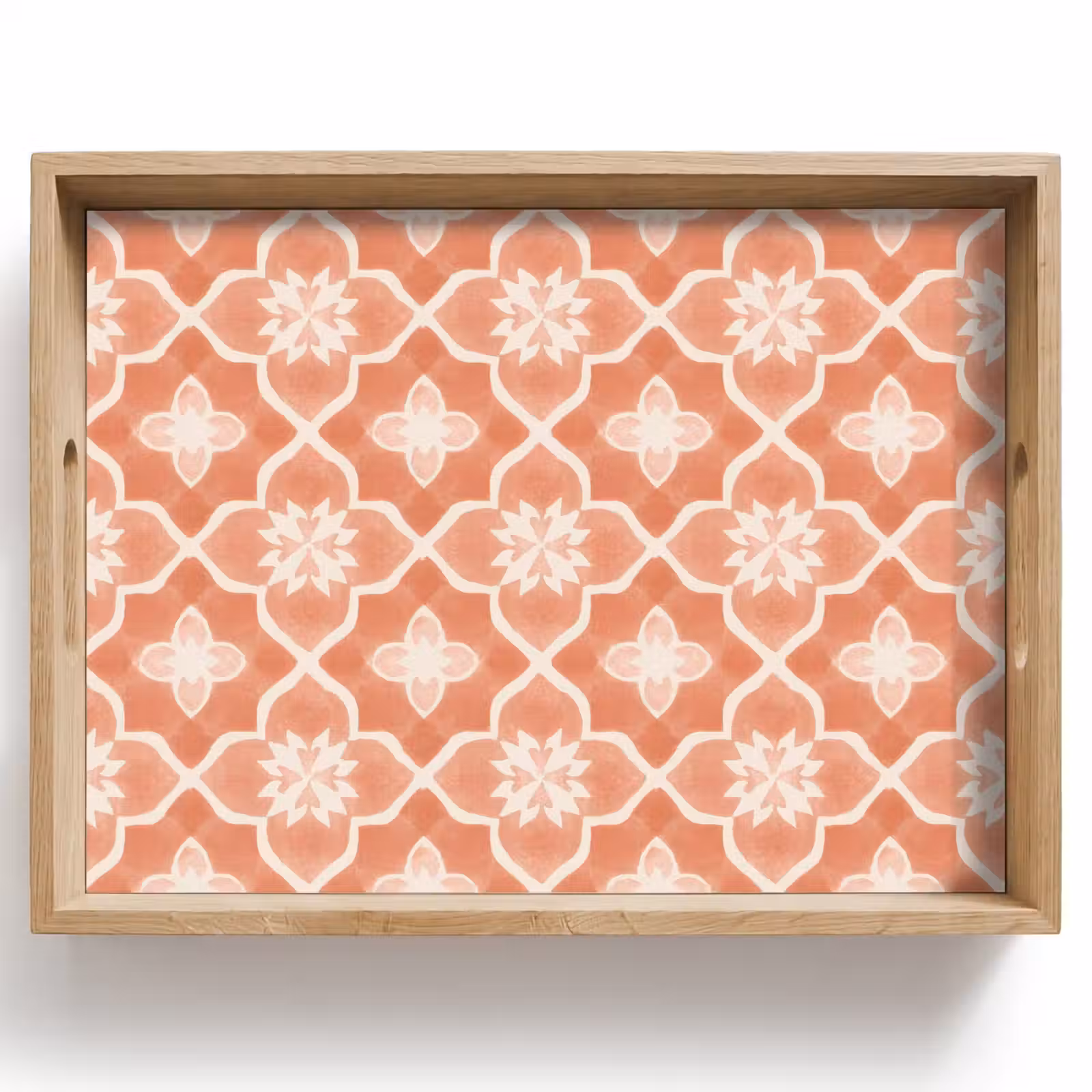 Tray - Tile Pattern - Arabesque - Vintage - Terracotta — 1