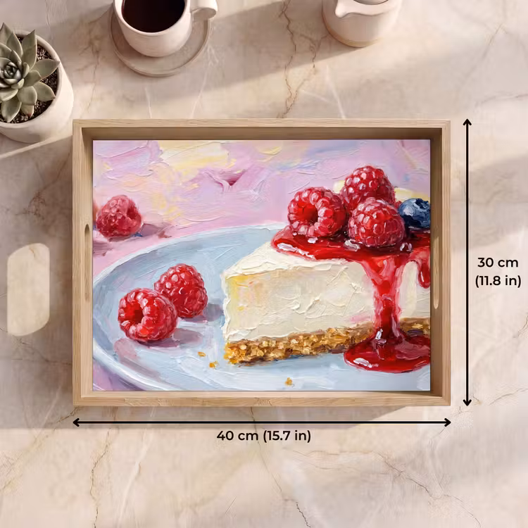 Tray - Food - Cheesecake - Berries - Abstract - Pink — 7