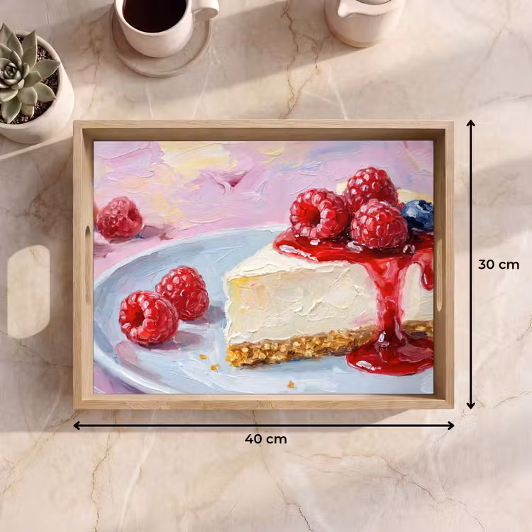 Tray - Food - Cheesecake - Berries - Abstract - Pink — 8