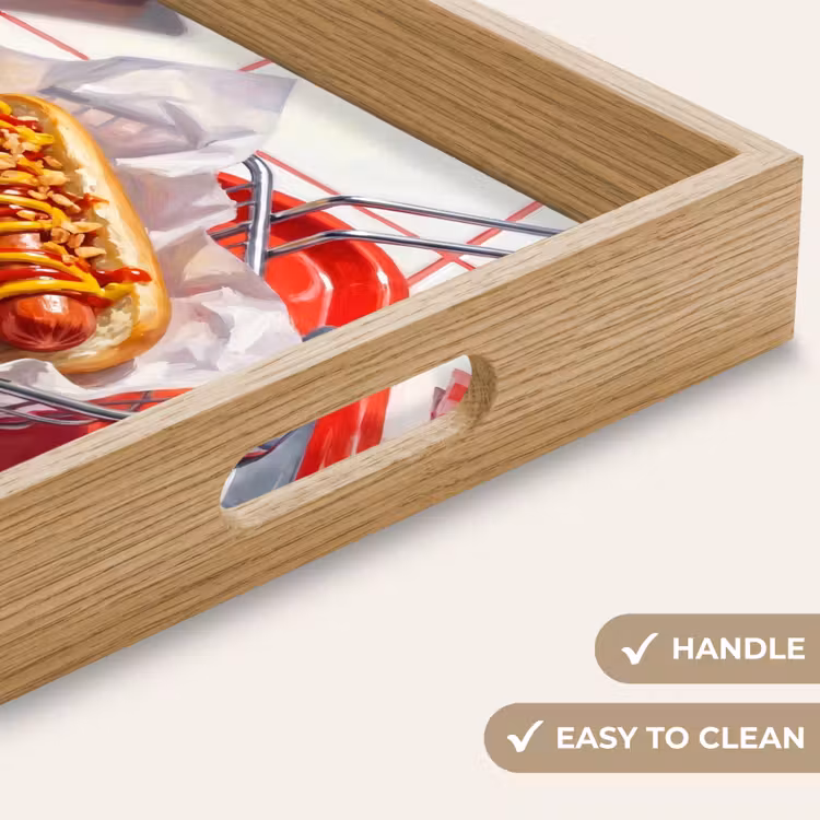 Tray - Food - Hot Dog - Fast Food - Modern - Red — 9