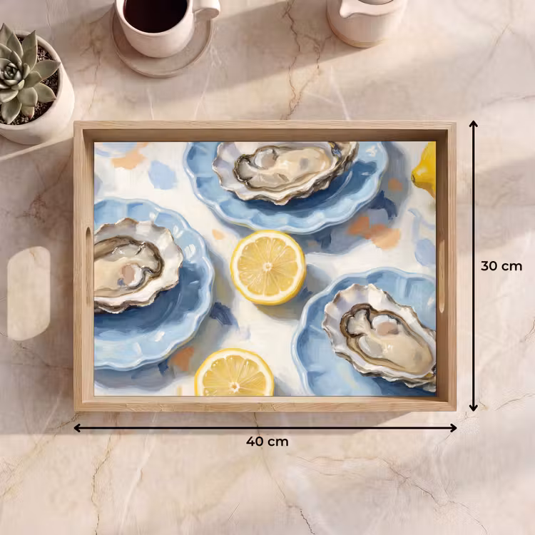 Tray - Food - Oysters - Lemons - Modern - Yellow — 8