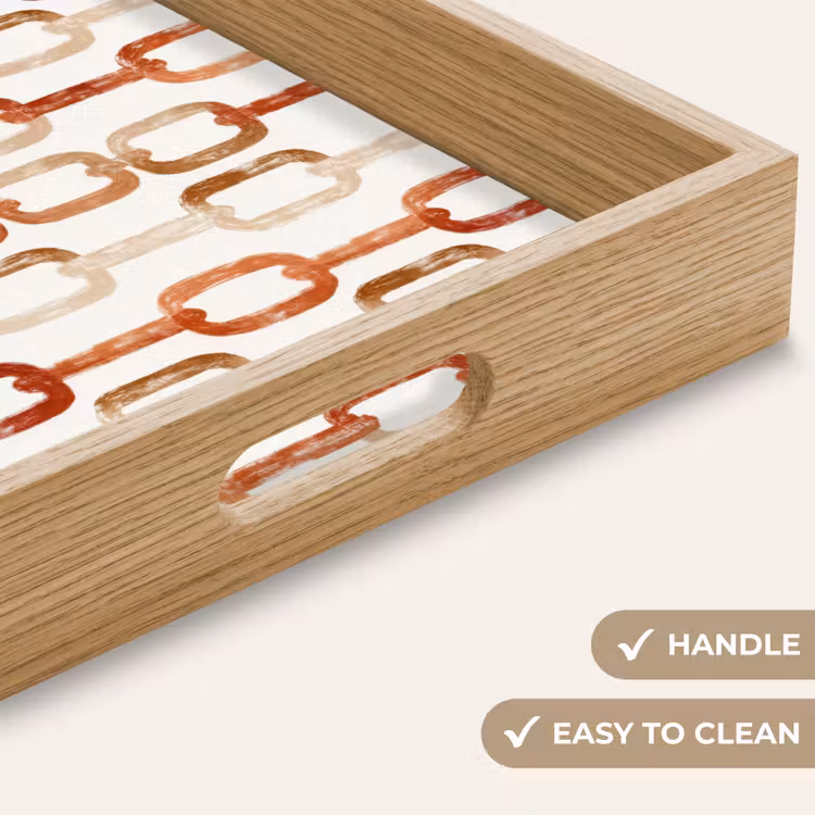 Tray - Links - Pattern - Watercolor - Terracotta — 9