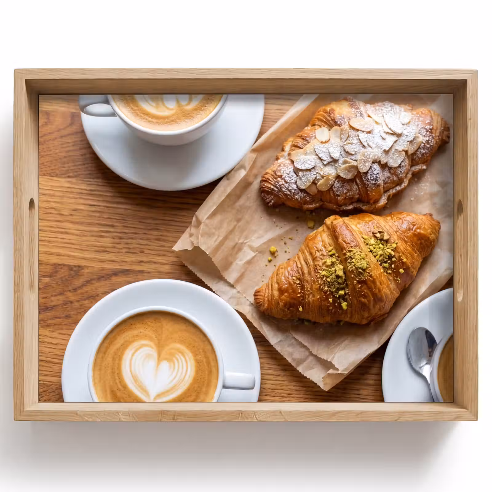 Tray - Food - Croissant - Coffee - Breakfast - Modern — 1