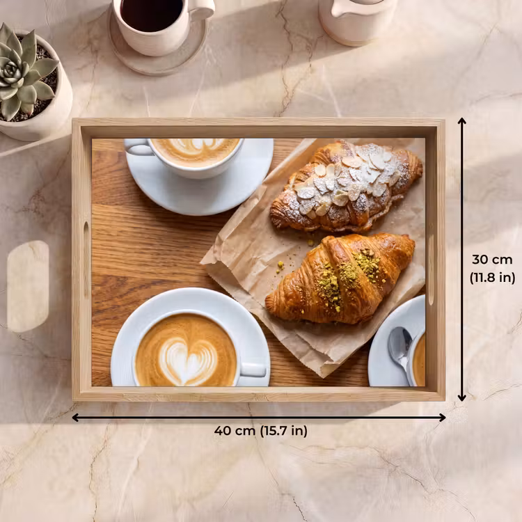 Tray - Food - Croissant - Coffee - Breakfast - Modern — 7