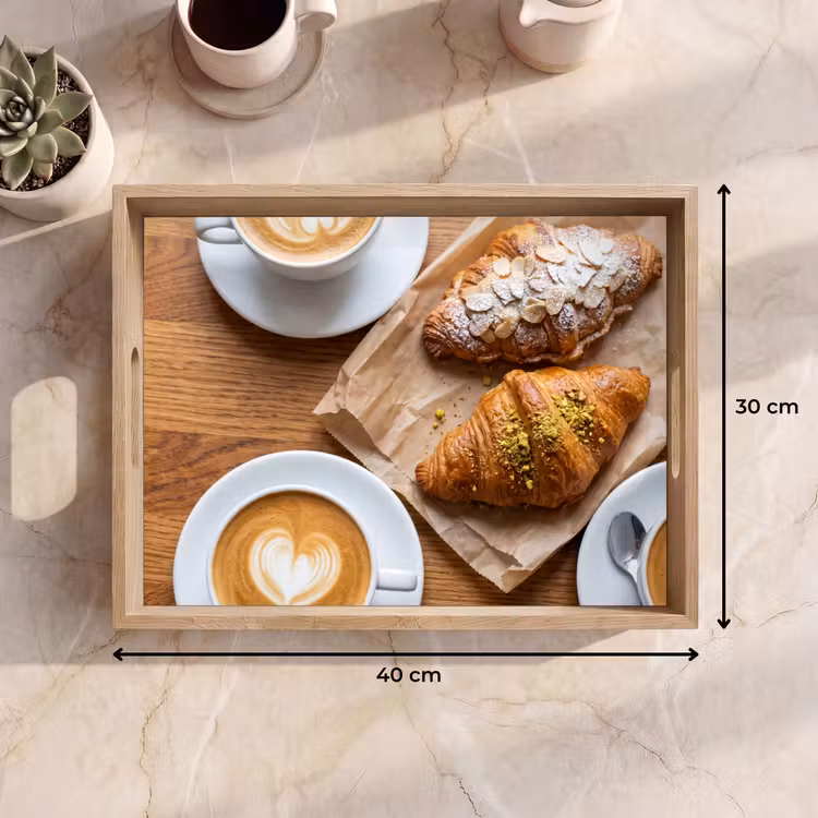 Tray - Food - Croissant - Coffee - Breakfast - Modern — 8