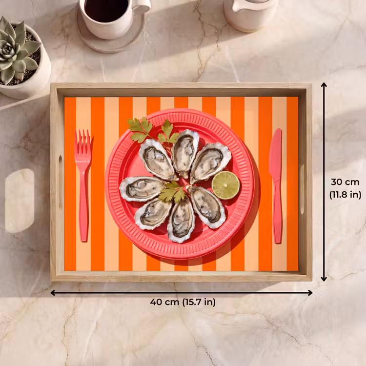 Tray - Food - Oysters - Seafood - Orange - Modern — 7