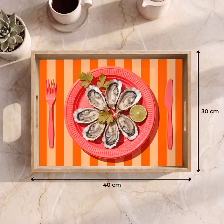 Tray - Food - Oysters - Seafood - Orange - Modern — 8
