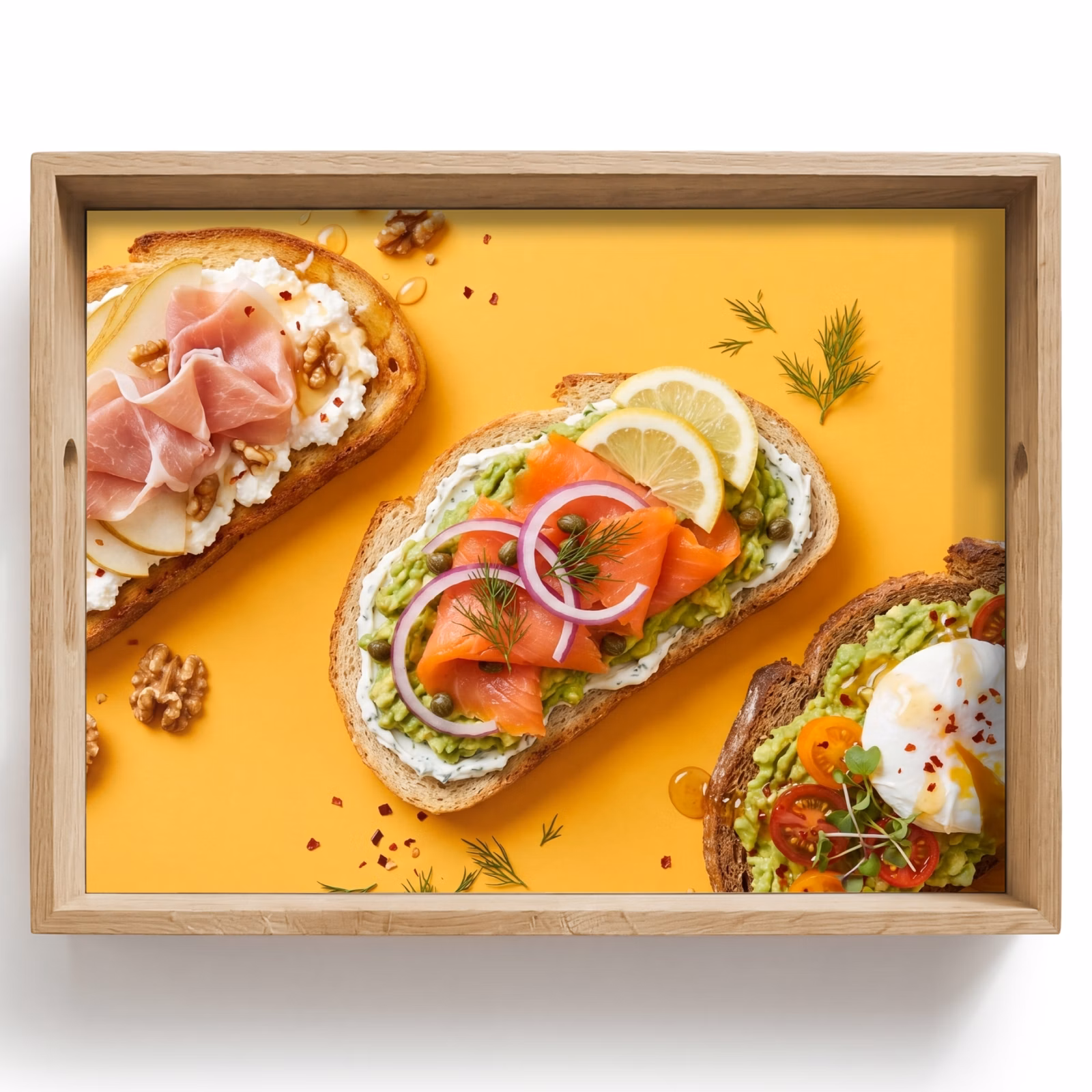 Tray - Food - Bread - Breakfast - Modern - Colorful — 1