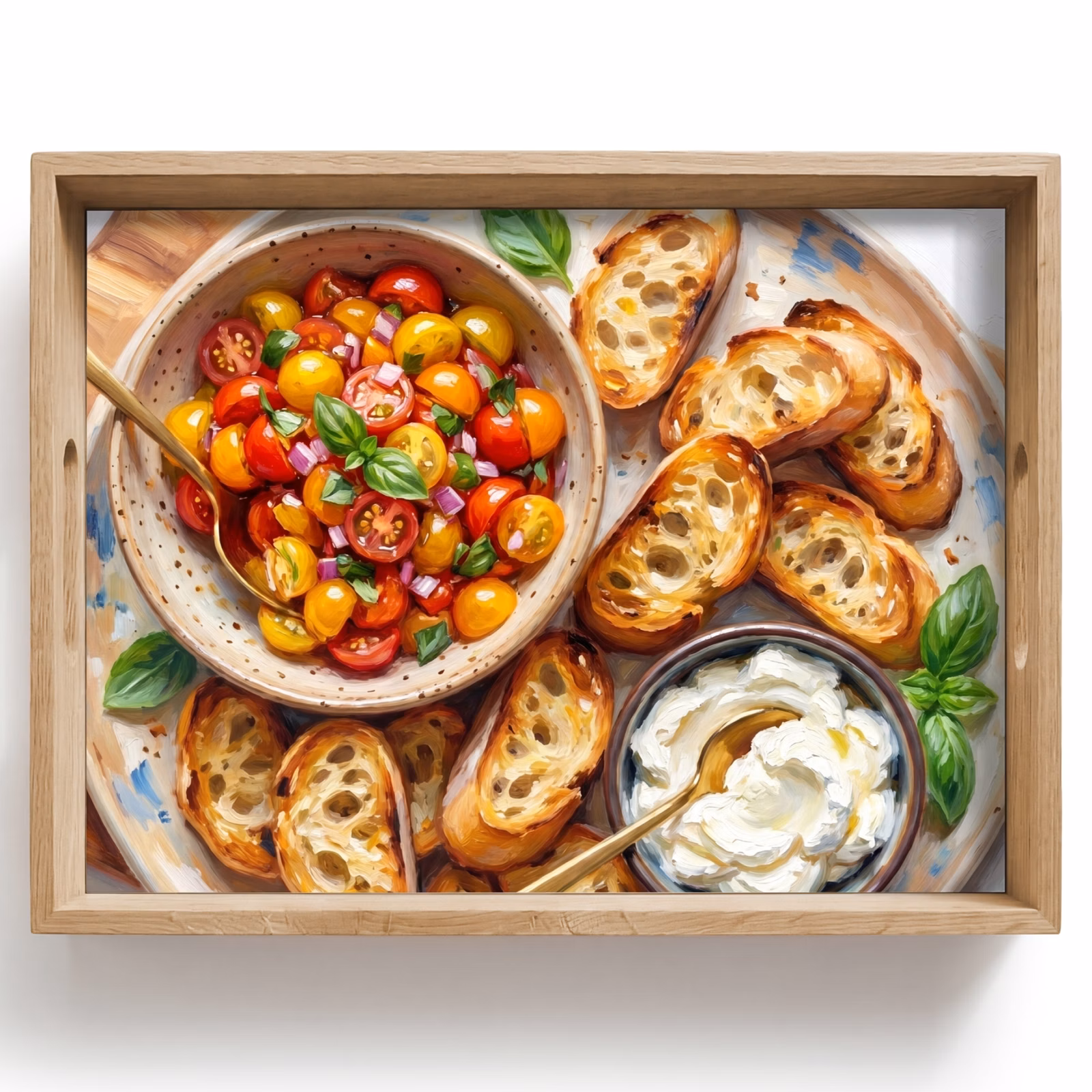 Tray - Food - Tomato - Bread - Colorful - Kitchen — 1