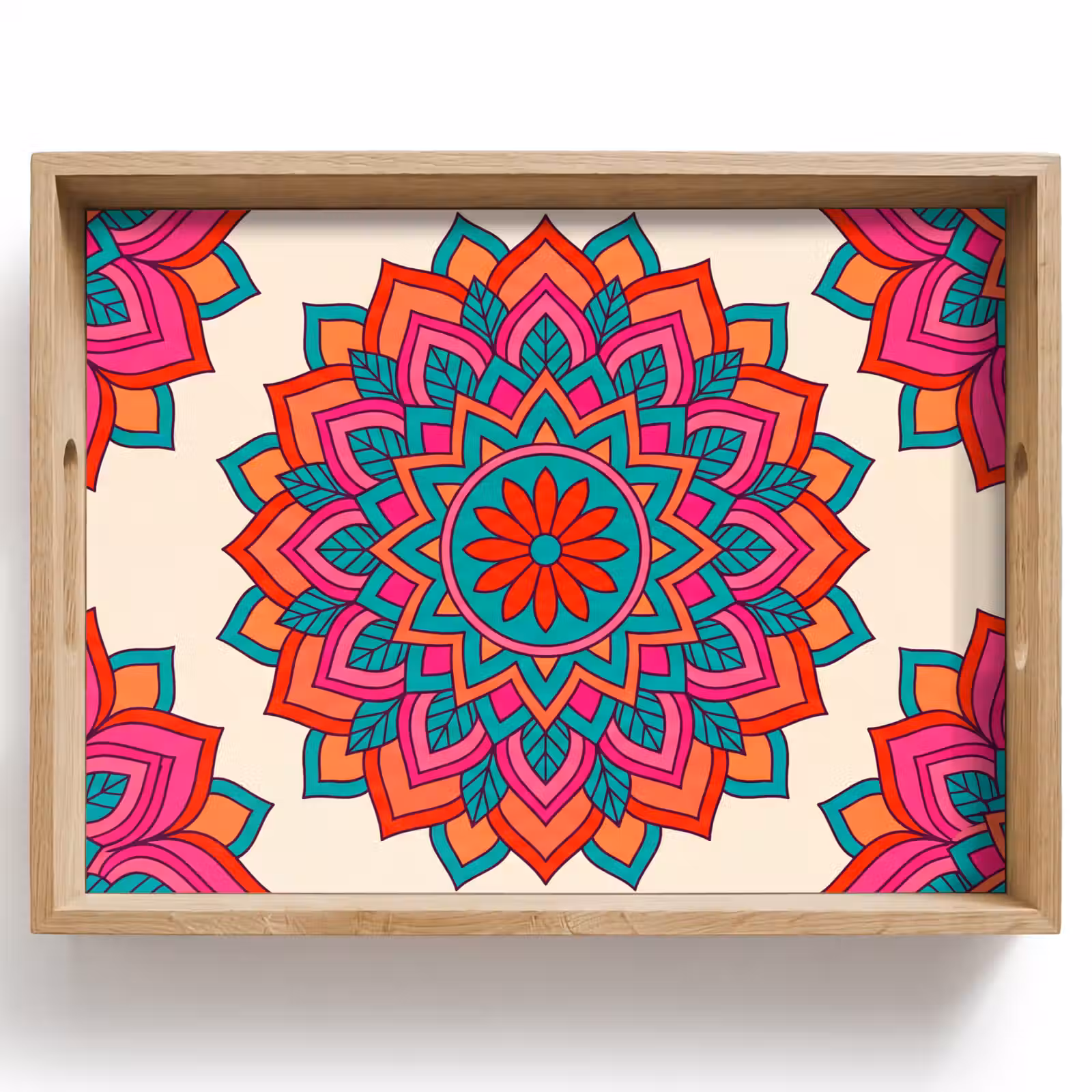 Tray - Mandala - Pattern - Abstract - Colorful - Modern — 1