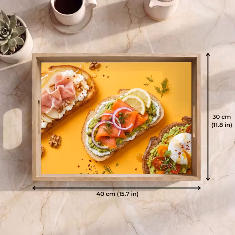 Tray - Food - Bread - Breakfast - Modern - Colorful — 7