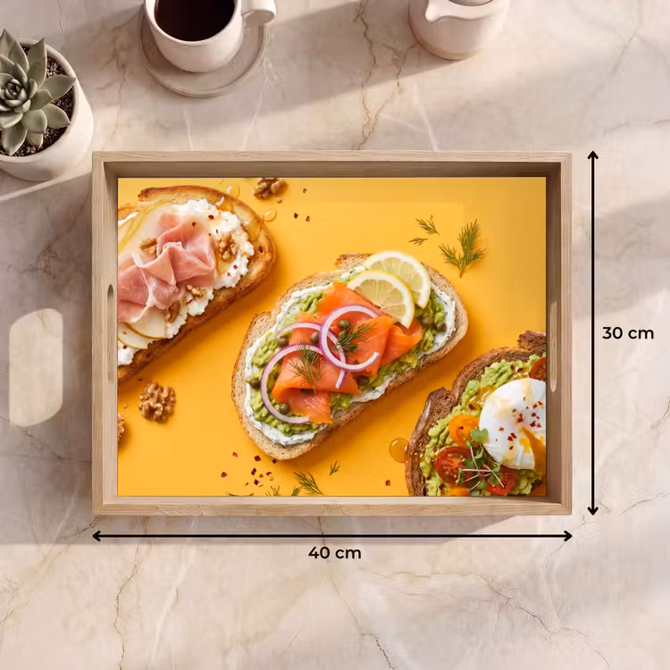 Tray - Food - Bread - Breakfast - Modern - Colorful — 8