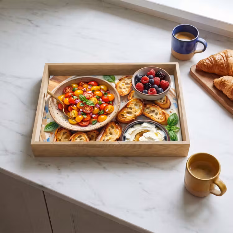 Tray - Food - Tomato - Bread - Colorful - Kitchen — 3