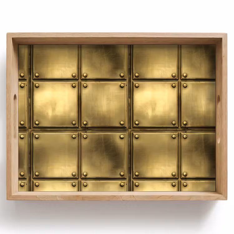 Tray - Records - Industrial - Edgy - Gold — 1
