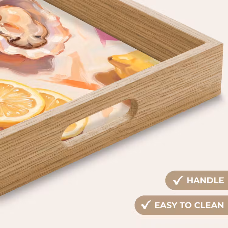 Tray - Still Life - Lemons - Oysters - Abstract - Orange — 9